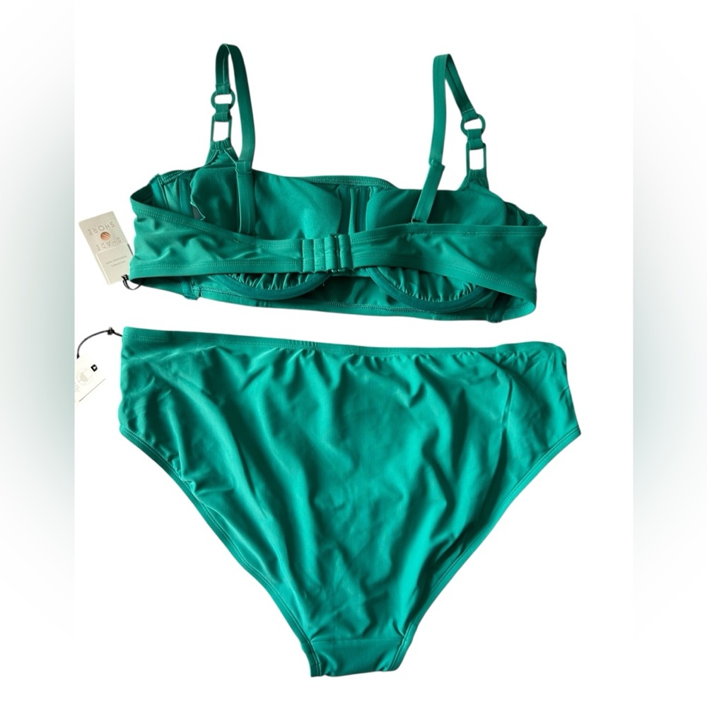 NWT Shade & Shore Ring Detail Underwire Bikini Top and Bottom Size 17-18 - Picture 5 of 10